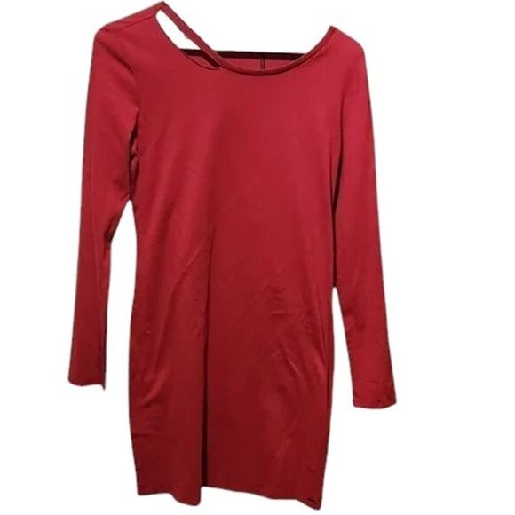 n:Philanthropy Francis Tee Red Dress Cut-Out Neckline Size Medium NWT - Picture 2 of 7